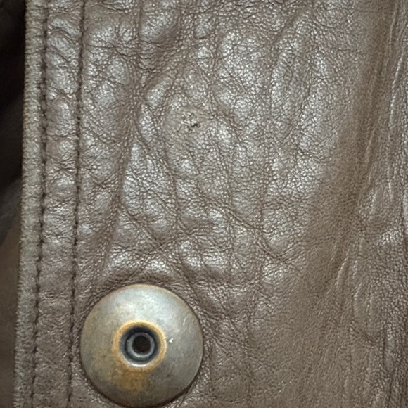 Vintage Rue Royale Paris Leather Aviator Bomber Jacket with Faux Fur Collar - M - Picture 7 of 7